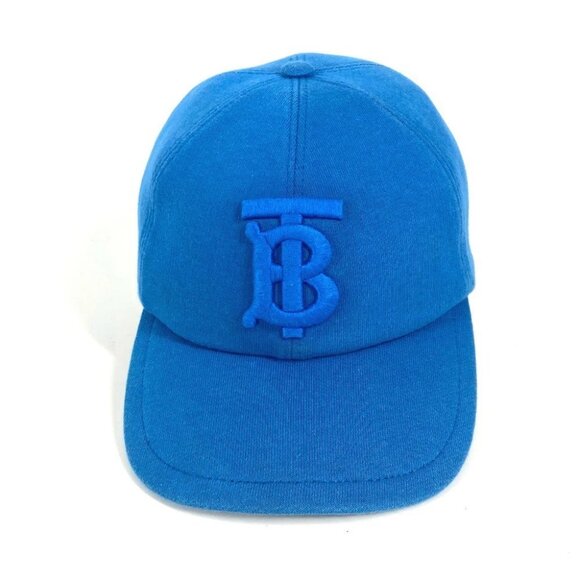 BURBERRY Logo TB hat cap baseball cap cotton blue - Picture 1 of 13